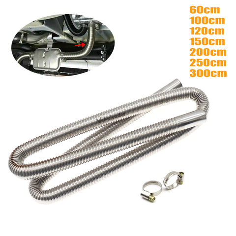 60-300cm Air Parking Heater Stainless Steel Exhaust Pipe Tube Gas