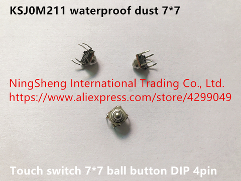 Original new 100% KSJ0M211 waterproof dust touch switch 7*7 ball button DIP 4pin ► Photo 1/1