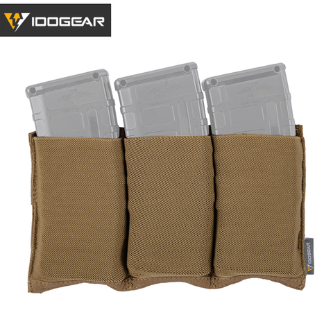 IDOGEAR Tactical 5.56 Magazine Pouch Fast Draw MOLLE Mag Pouch Carrier Triple Open Top 3555 ► Photo 1/6