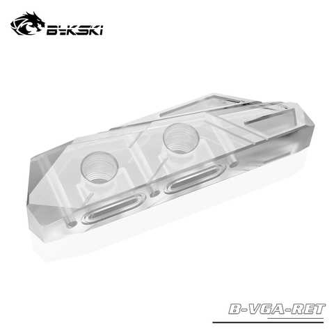 BYKSKI GPU Terminal Block for Graphics Computer GPU Cooling Water Block Cooler Kit Transparent Base for Acrylic Computer GPU ► Photo 1/6