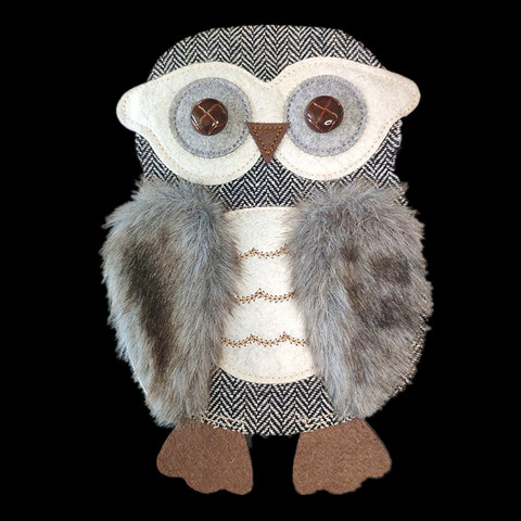 Clothing diy embroidery animal patch deal with it 24cm owl plush biker patches for clothes flower stickers fabric free shipping ► Photo 1/6
