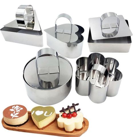 Stainless Steel Mould For Baking Dish DIY Bakeware Tools Cupcake Salad Dessert Die Mousse Ring Cake Cheese Tool ► Photo 1/6