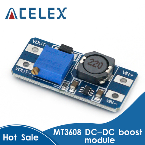 MT3608 DC-DC Step Up Converter Booster Power Supply Module Boost Step-up Board MAX output 28V 2A for arduino ► Photo 1/6