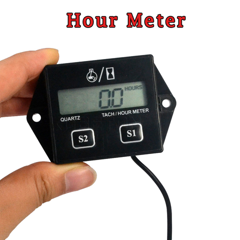 Digital Engine Tach Hour Meter Tachometer Gauge Engine RPM LCD Display For Motorcycle Motor Stroke Engine Car Boat ► Photo 1/1