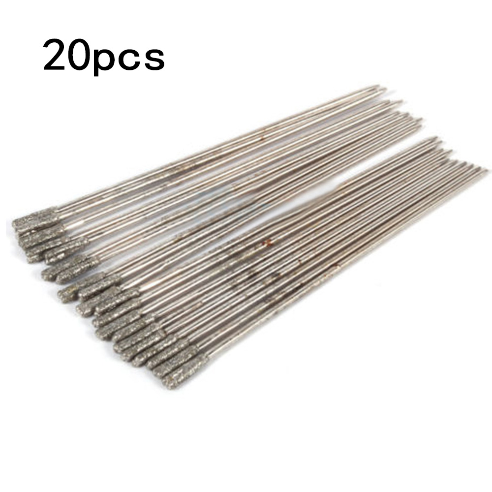 20PCS 1mm Diamond Drill Bit For Glass Tile Ceramic Jewelry Agate Hole Small Gemstone Carving Burrs Drilling Lapidary Tools ► Photo 1/5