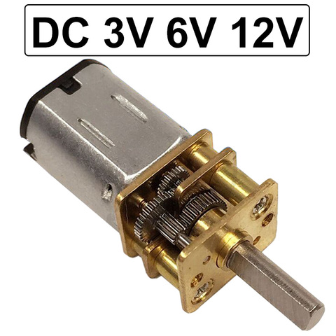 N20 3V 6V 12V Electric Micro DC Geared Motor 12 Volts Low Speed 15 To 1000RPM Metal Motor Gear Adjustable Speed Reversed ► Photo 1/6
