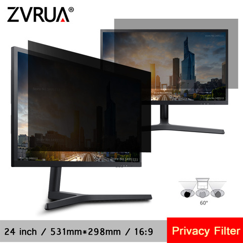 24 inch (531mm*298mm) Privacy Filter Anti-Glare LCD Screen Protective film For 16:9 Widescreen Computer Notebook PC Monitors ► Photo 1/6
