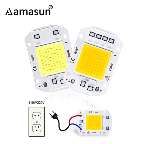 Smart IC No Need Driver COB LED Chip 50W 30W 20W High Brightness LED COB 220V 110V LED Light Beads DIY Floodlight Spotlight ► Photo 1/6