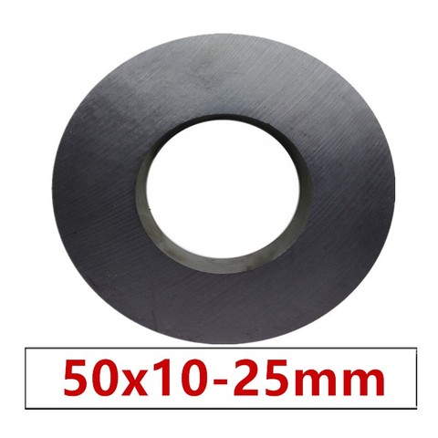 1-5pcs/lot Ring Ferrite Magnet 50x10 mm Hole 25mm Permanent magnet 50mm x 10mm Black Round Speaker ceramic magnet 50*10 50-25x10 ► Photo 1/6