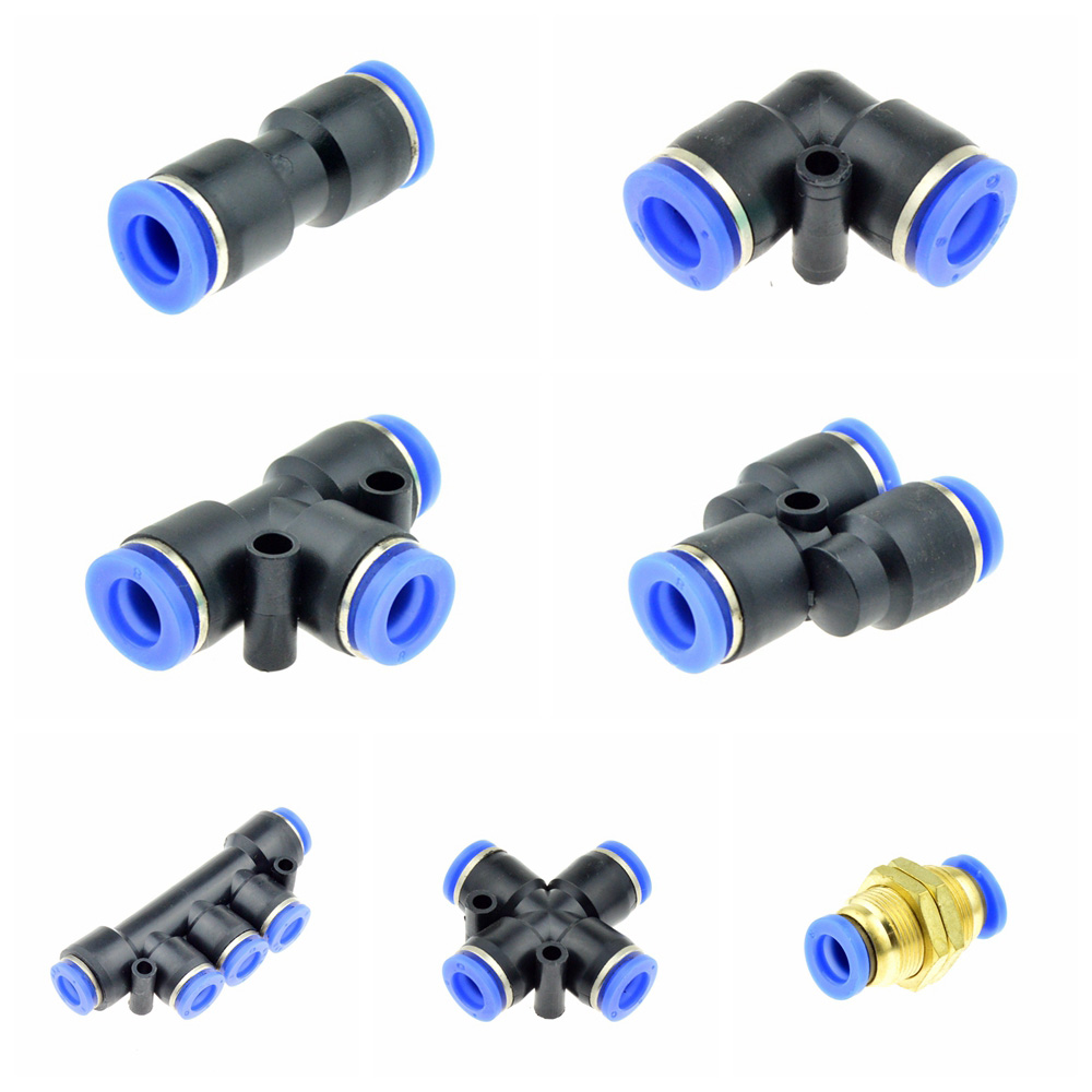 Y Shape 10mm to 12mm Tubing Pneumatic One Touch Fitting Quick Connector Coupling