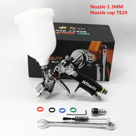 black Special edition high quality  GTI pro spray gunT110 /TE20/ 1.3/1.8mm nozzle spray gun paint gun water-based air spray gun ► Photo 1/6