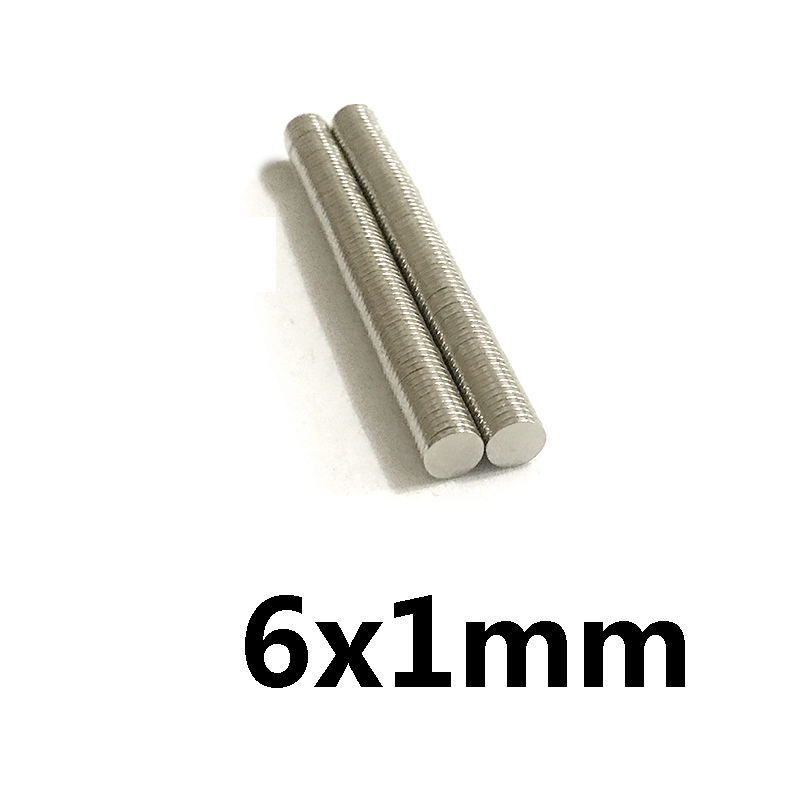 100 Magnets 6x0.5 mm Neodymium Disc small thin craft neo magnet 6mm dia x 0.5mm 