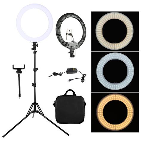 WalkingWay 18 inch LED Ring Light with Tripod Dimmable Photographic Lighting Studio Video light  for tik tok Makeup Youtube Live ► Photo 1/6