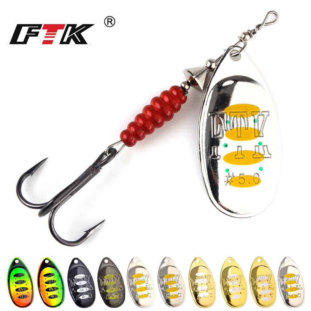 10Pcs Spinner baits for Bass Pike fishing wobbler metal Trout