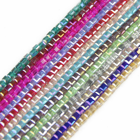 JHNBY Square shape Upscale Austrian crystal beads Transparent beads quadrate ball 3mm 100pcs supply bracelet Jewelry Making DIY ► Photo 1/3