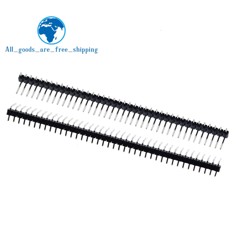 Hot Sale 10pcs 40 Pin 1x40 Single Row Male 2.54mm Breakable Pin Header Right Angle Connector Strip bending ► Photo 1/5