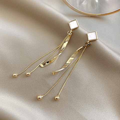 Vintage Pearl Tassel Ear Wrap Crawler Earrings For Women Party  Fashion Long Hanging drop Earrings Wedding Jewelry ► Photo 1/6