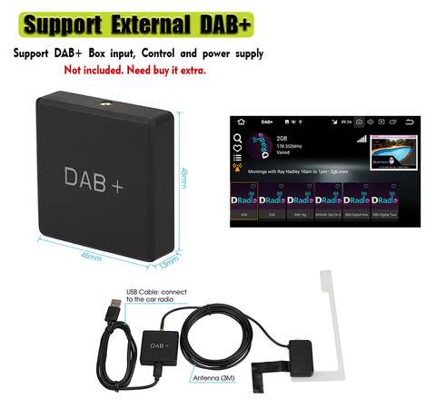 ouchuangbo DAB DAB+ Digital radio for android gps navigation system audio player with USB port ► Photo 1/6