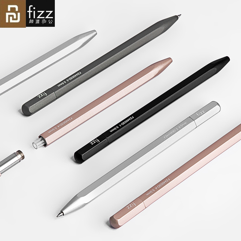Youpin Fizz Polygonal Paint Aluminum Metal Pen Polygonal Rotating 0.5mm Gel Pen Signing Pen Smooth Writing Black Ink ► Photo 1/6