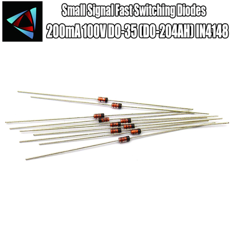 50 Pcs 1N4148 Small Signal Fast Switching Diodes Axial 200mA 100V DO-35 (DO-204AH) IN4148 1N IN 4148 50 Volt ► Photo 1/1