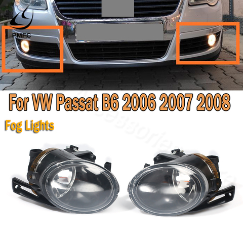 PMFC 1Pair Fog Car Lights Driving Lamp 12V 55W Front Bumper For VW Passat B6 2006 2007 2008 3C0941699 700A lamp Assembly ► Photo 1/6