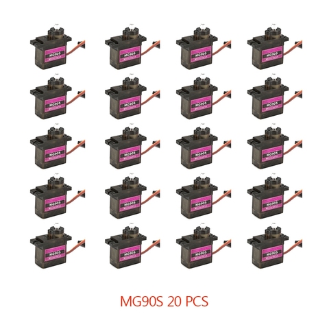 4/5/10/20PCS MG90S Metal Gear RC Micro Servo 13.4g Motor For ZOHD Volantex Airplane For RC Helicopter Car Boat Model Toy Control ► Photo 1/6