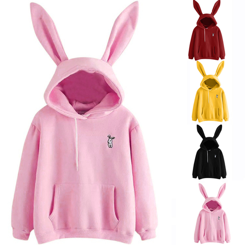Autumn Winter Womens Girls Bunny Rabbit Ears Oversized Hoodie Hoody Sweatshirt Pullover Jumper Tops ► Photo 1/6