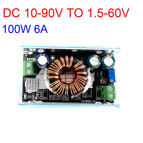 DYKB 100W 6A DC-DC Buck Converter 10-90V 12V 24V 36V 48V 60V 72V to 1.5V-60V 15V 19V Step-down Power Voltage Regulator Module ► Photo 1/5