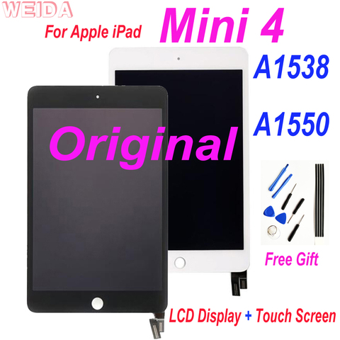 Original LCD For iPad Mini 4 Mini4 A1538 A1550 LCD Display Touch Screen Digitizer Assembly Replacement Part For iPad Mini 4 LCD ► Photo 1/6