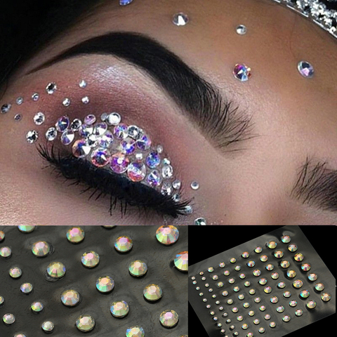 Fashion Women Tattoo Diamond Makeup Eyeliner Eyeshadow Face Sticker Jewel Eyes Makeup Crystal Eyes Sticker ► Photo 1/6