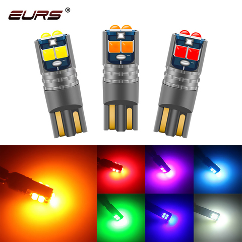 2pcs T10 LED W5W LED Bulbs 194 168 Canbus Error Free Auto Lamp 12V 6000K LED Auto Wedge Parking Bulbs White Red Yellow Blue ► Photo 1/6