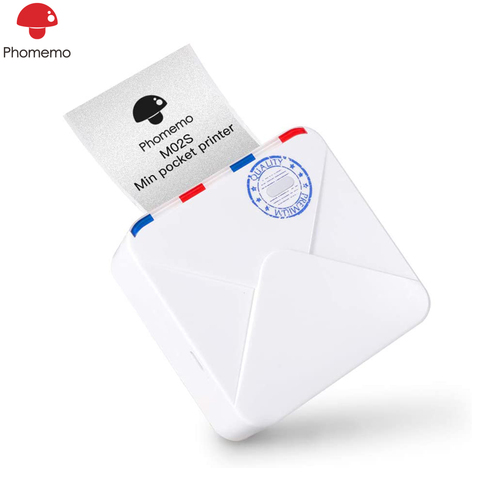 Phomemo M02S 300dpi Portable Pocket Printer White/Black Mini Bluetooth Pocket Printer Compatible with iOS & Android for Bullet ► Photo 1/6