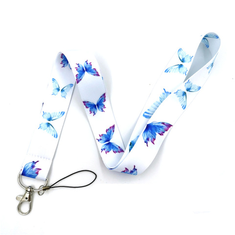 Butterfly Neck Strap Lanyard for Keys Bags Cameras ID Card Badge Holder Mobile Phone Straps Keycord Hang Rope Ribbon Lanyards ► Photo 1/6