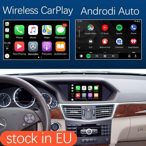 Wireless Apple CarPlay Android Auto for Mercedes Benz E-Class W212 E Coupe C207 2011-2015, with MirrorLink AirPlay USB Function ► Photo 1/5