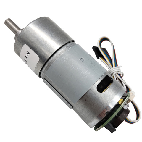 Micro DC Geared Motor Encoder High Torque 6V 12V 24V With Encoder High Speed In DC Motor 4 To 2000RPM Adjustable Speed Reversed ► Photo 1/6