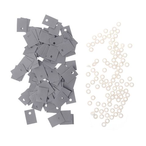 100PCS TO-220 Plastic Insulation Washer Transistor and TO-220 Silicone Pads Insulator Set ► Photo 1/6