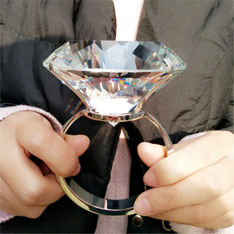 Creative Crystal Big Diamond Wedding Gift Proposal Prop