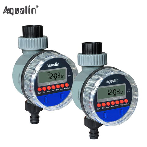 2pcs  Electronic LCD Display Home  Ball Valve  Water Timer Garden Irrigation Watering Timer Controller System ► Photo 1/6