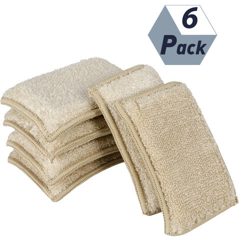 6pcs/set Kitchen Sponge For Cleaning Dishes, Pots With Multi-fonction, Oil  Free