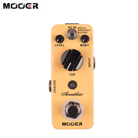 MOOER Acoustikar Acoustic Guitar Simulator Effect Pedal True Bypass with 3 Modes (Piezo/Standard/Jumbo) Metal Shell Guitar Pedal ► Photo 1/6