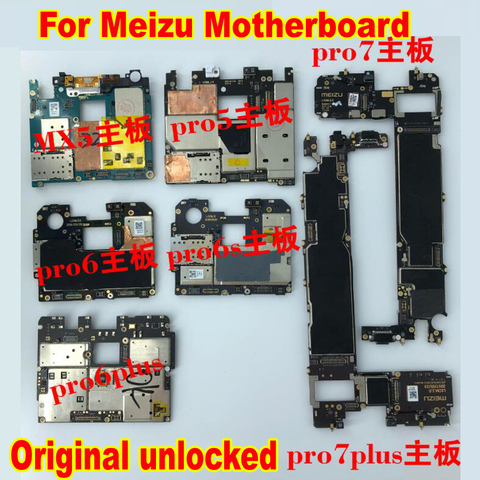 Original Unlock Motherboard For Meizu Pro 5 Pro6 Pro 6S Pro 6 Plus Pro 7 Pro7 Plus MX6 Mainboard Circuits Card Fee Flex Cable ► Photo 1/1