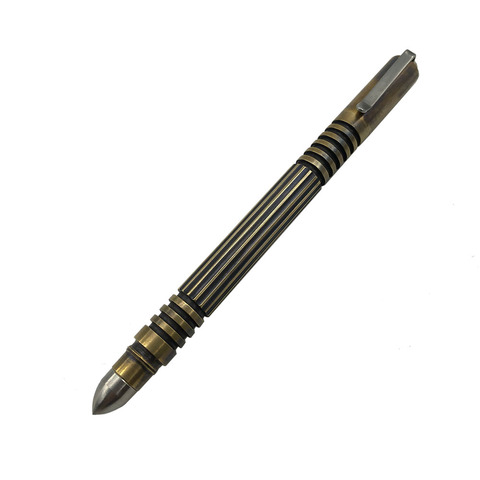 Outdoors Writing Tools EDC Brass Pen  Brass Pocket Ballpoint Pen ► Photo 1/6