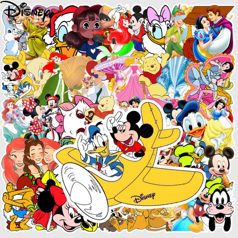 50Pcs Disney Cartoon anime Stickers Marvel Frozen Mickey Toy Story Winnie the Pooh Waterproof Skateboard Laptop Stikers Kids Toy ► Photo 1/6