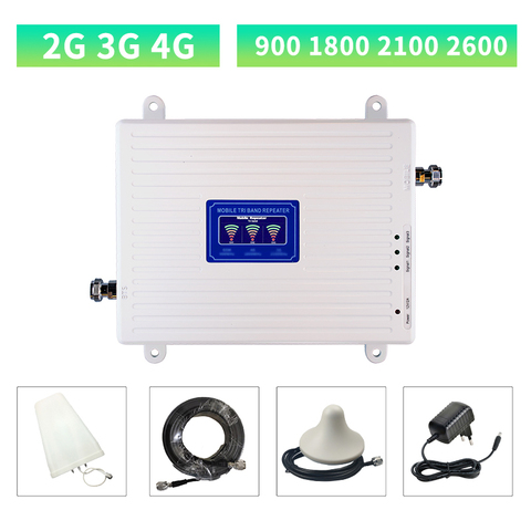 GSM Repeater 2G 3G 4G  900 1800 2100 2600 LTE Cellular Signal Amplifier 4G Cellular Amplifie Mobile DCS Signal Booster Repeater ► Photo 1/6