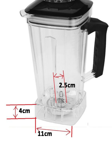 T5200 Blender mixer spare parts 2L Square Container Jar Jug Pitcher Cup bottom with serrated smoothies blades lid BPA FREE ► Photo 1/4