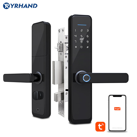 Biometric Fingerprint Lock Waterproof Tuya Smart Digital Lock Wifi Password App Smart Electronic Lock Security Home Keyless Lock ► Photo 1/6