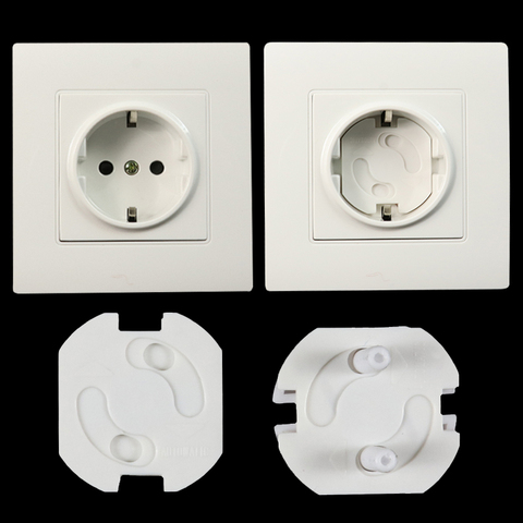 10pcs EU Power Socket Electrical Outlet Baby Kids Child Safety Guard Protection Anti Electric Shock Plugs Protector Rotate Cover ► Photo 1/6
