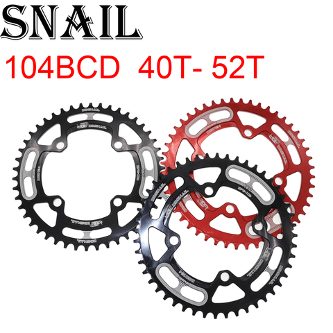 Snail Chain ring Round 104 BCD 40t 42t 44t 46t 48t 50t 52t tooth MTB Mountain Bike ChainWheel Tooth Plate 104bcd 44 46 48 50 52 ► Photo 1/6