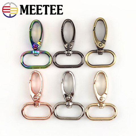 Meetee 10pcs 25/32mm Bag Strap Hook Buckle Metal Swivel Lobster Sanp Clasp DIY Webbing Hooks Keychain Trigger Buckles Accessory ► Photo 1/6