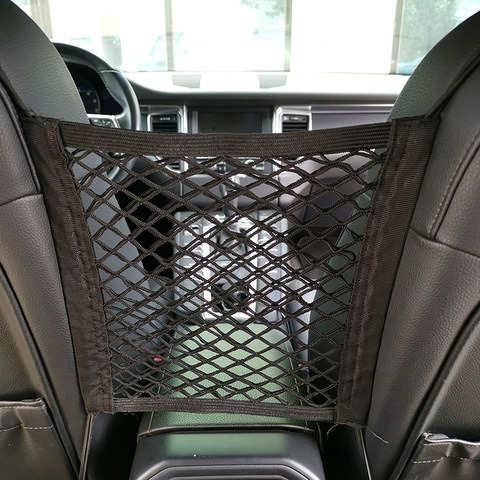 1Pcs Strong Elastic Car Mesh Net Bag Between Car Organizer Seat Back Storage  Bag Luggage Holder Pocket for Car Styling - Price history & Review
